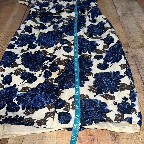 Boden Silk Linen Cap Sleeve Dress - Picture 11 of 12